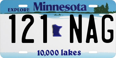 MN license plate 121NAG