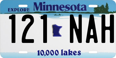 MN license plate 121NAH