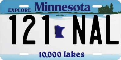 MN license plate 121NAL