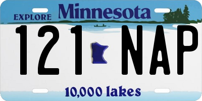 MN license plate 121NAP