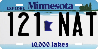 MN license plate 121NAT
