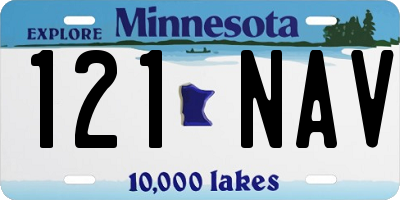 MN license plate 121NAV