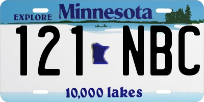 MN license plate 121NBC