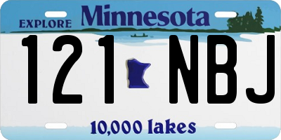 MN license plate 121NBJ