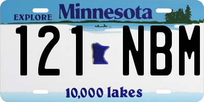 MN license plate 121NBM