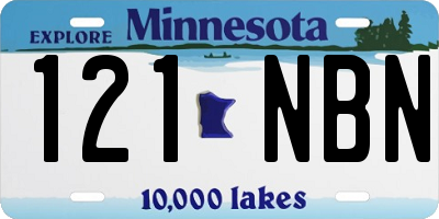 MN license plate 121NBN