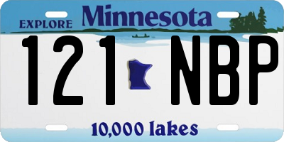 MN license plate 121NBP