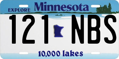 MN license plate 121NBS