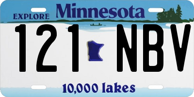 MN license plate 121NBV