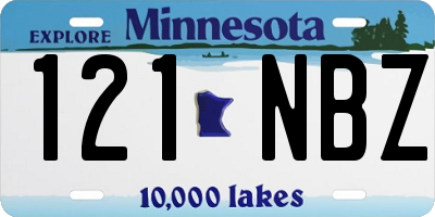 MN license plate 121NBZ