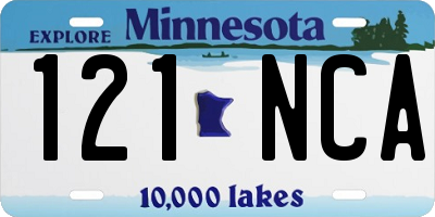 MN license plate 121NCA