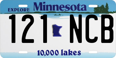 MN license plate 121NCB