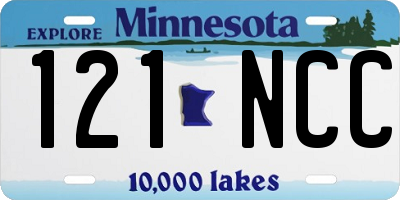 MN license plate 121NCC