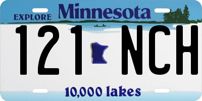 MN license plate 121NCH