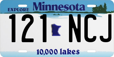 MN license plate 121NCJ