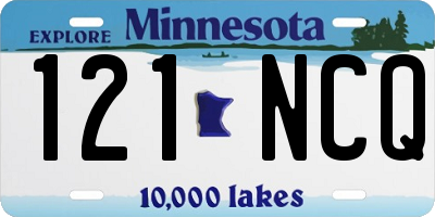 MN license plate 121NCQ