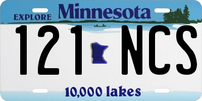 MN license plate 121NCS