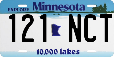 MN license plate 121NCT