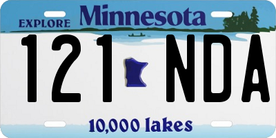 MN license plate 121NDA