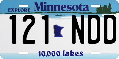 MN license plate 121NDD