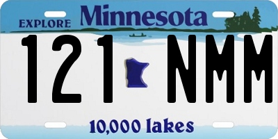MN license plate 121NMM