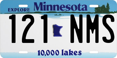 MN license plate 121NMS
