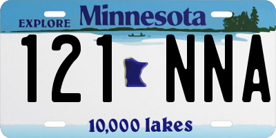 MN license plate 121NNA