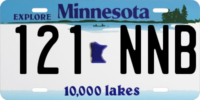 MN license plate 121NNB
