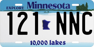 MN license plate 121NNC