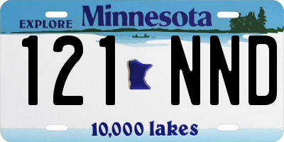 MN license plate 121NND