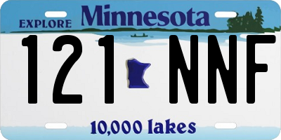MN license plate 121NNF