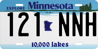 MN license plate 121NNH