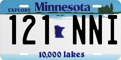 MN license plate 121NNI