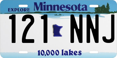 MN license plate 121NNJ
