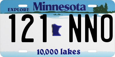 MN license plate 121NNO