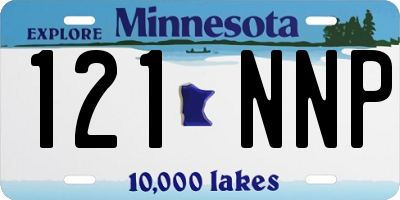 MN license plate 121NNP