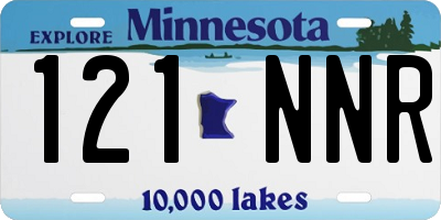 MN license plate 121NNR