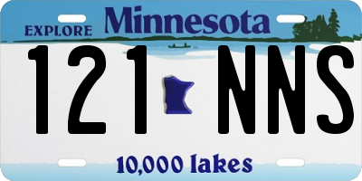 MN license plate 121NNS
