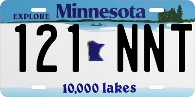 MN license plate 121NNT