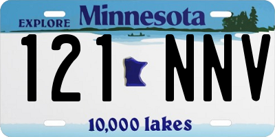 MN license plate 121NNV