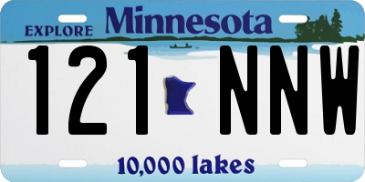 MN license plate 121NNW