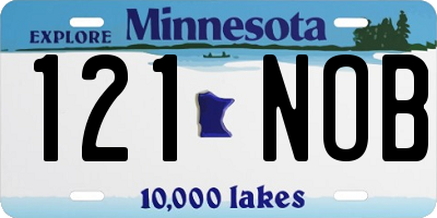 MN license plate 121NOB