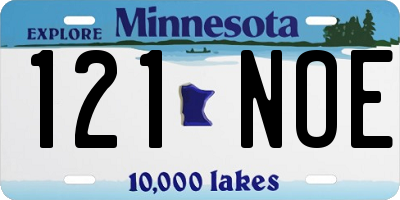 MN license plate 121NOE