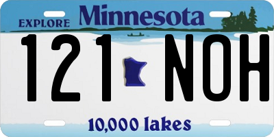 MN license plate 121NOH