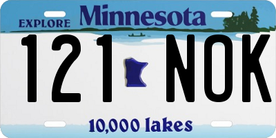 MN license plate 121NOK