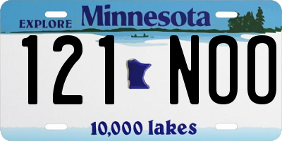 MN license plate 121NOO