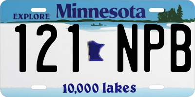MN license plate 121NPB