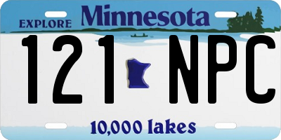 MN license plate 121NPC