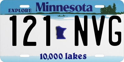MN license plate 121NVG