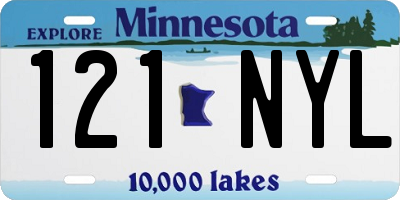 MN license plate 121NYL